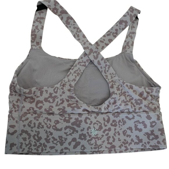 Athleta‎ Elation Cross Back Leopard Print Sports Bra Size S - Picture 7 of 9
